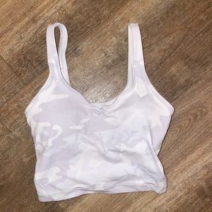 White lululemon camo align tank